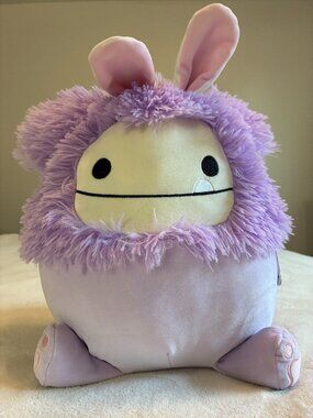 NWT Squishmallows Dilka Easter Bigfoot Bunny Ears 12" Plush Kellytoy Lavender